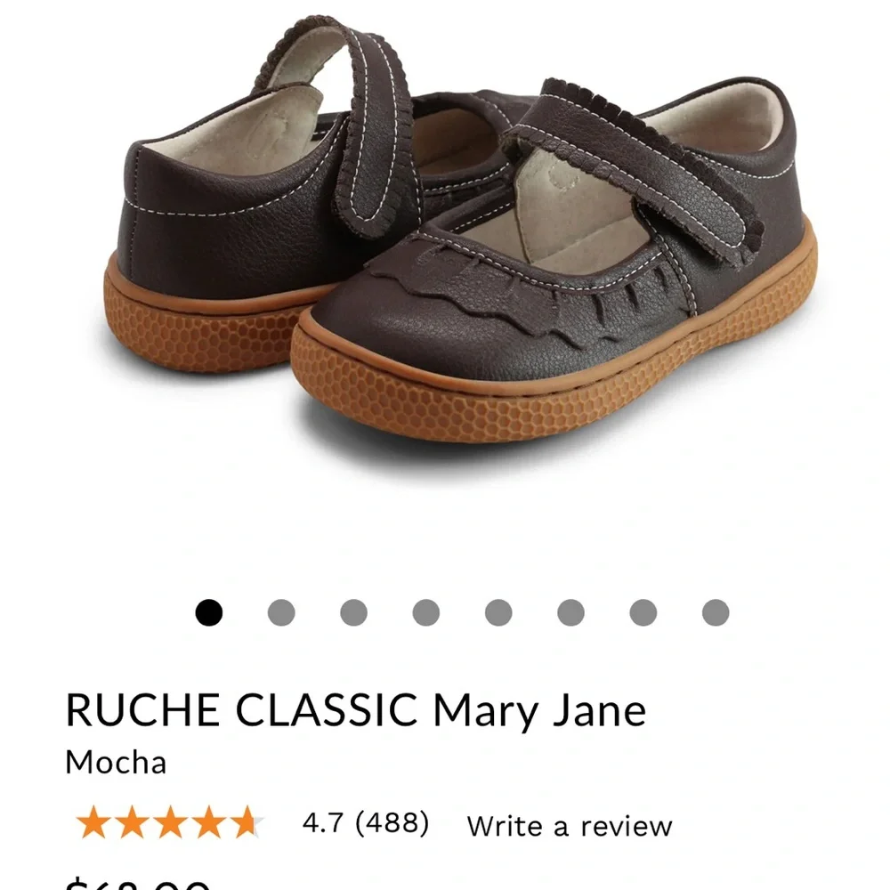 Livie & Luca Brown Girls Mary Jane Dress Shoes